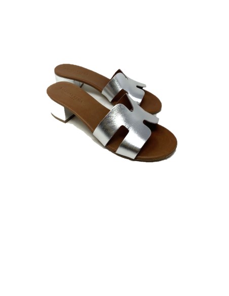 Sandalo alto silver - VINCENT VEGA